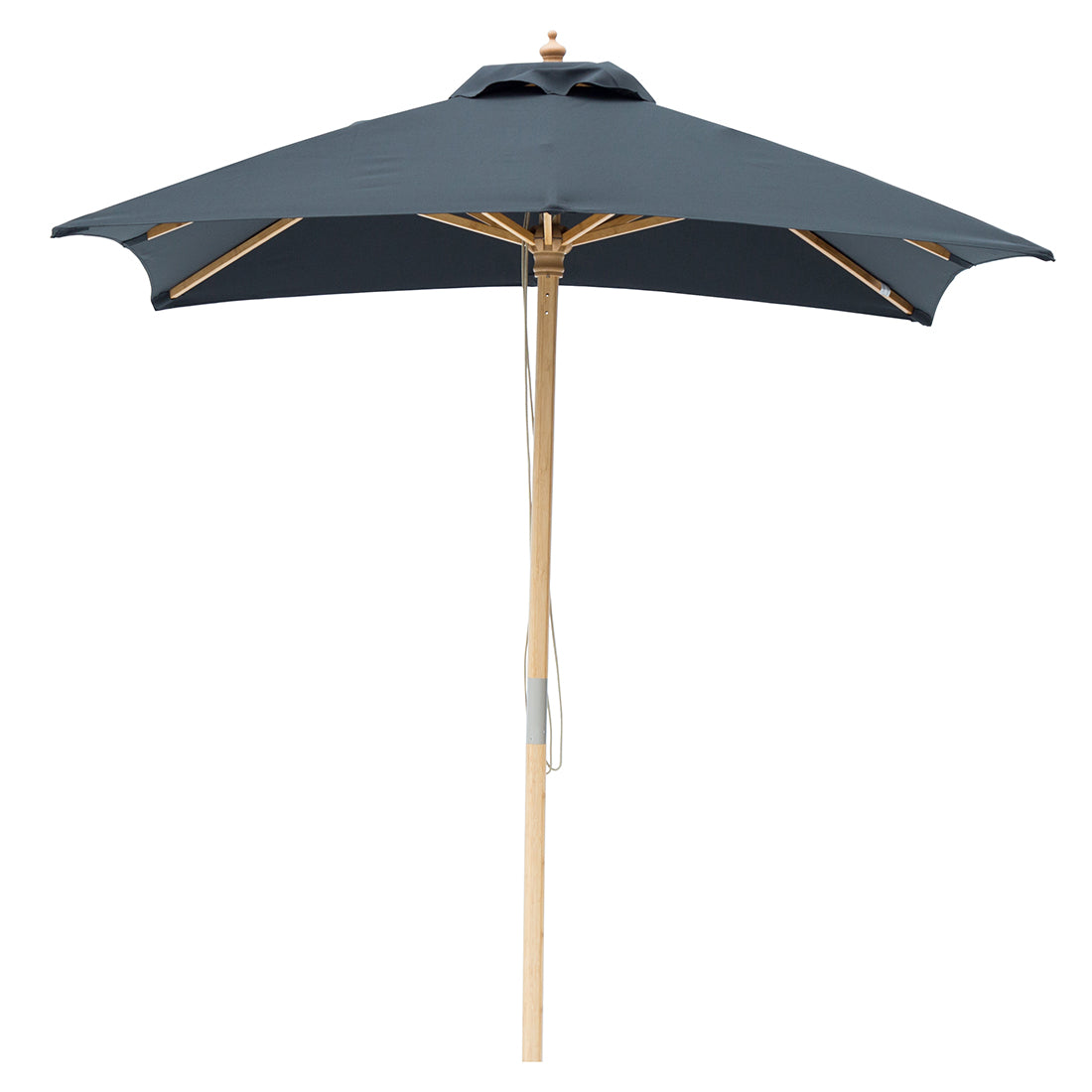 Black 2m Bamboo Umbrella with Cover