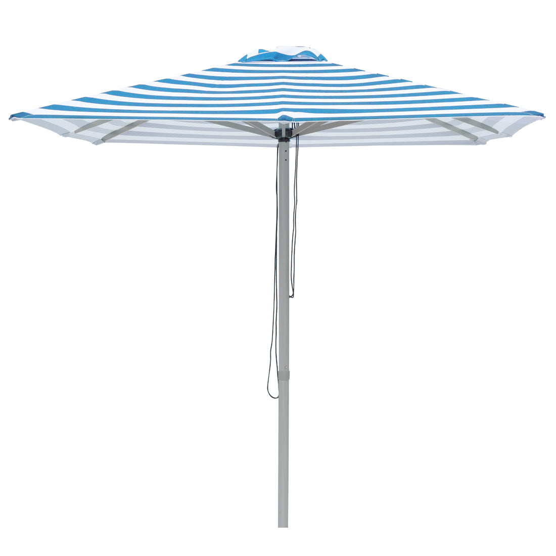 Horizon 2m Aluminium Umbrella with Cover - Blue & White Stripe