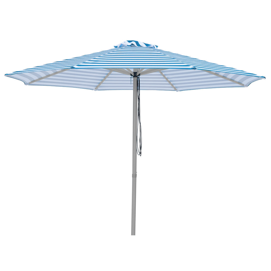 Horizon 3m Aluminium Umbrella with Cover - Blue & White Stripe