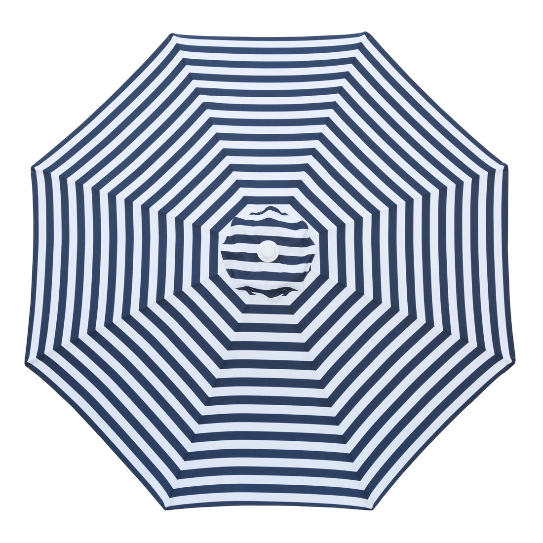 Santorini - 3m diameter navy and white aluminium umbrella with cover - Billy Fresh