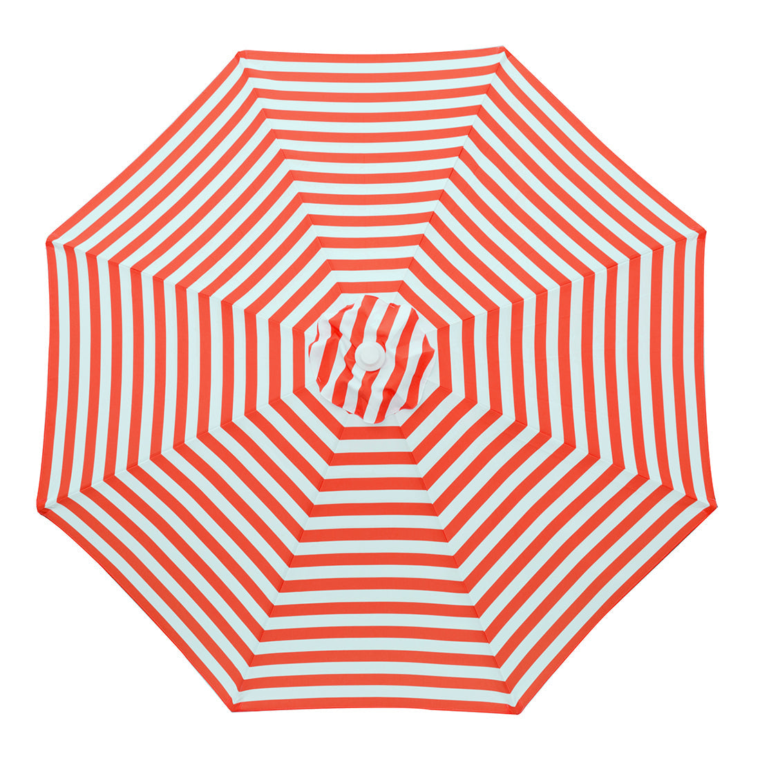 Salsa - 3m diameter red and white stripe aluminium umbrella with cover - Billy Fresh
