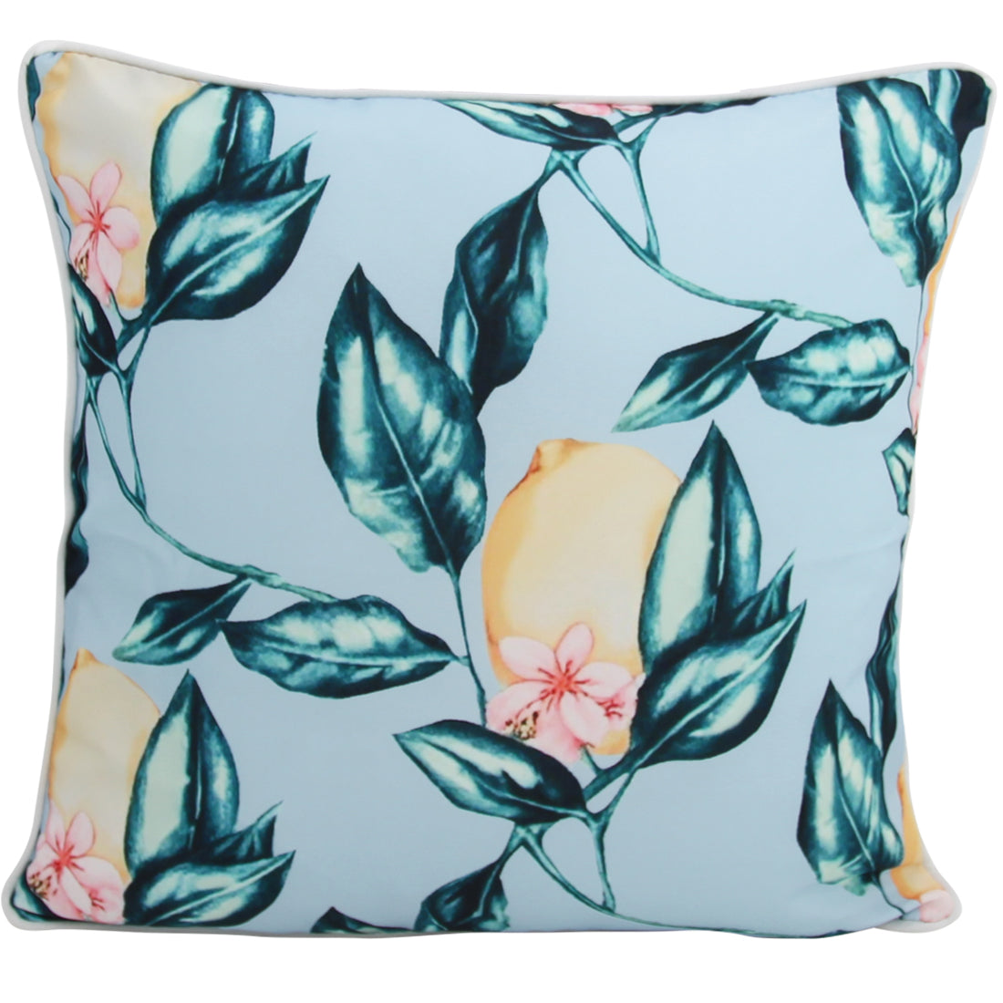 Wild lemon Blue outdoor cushion