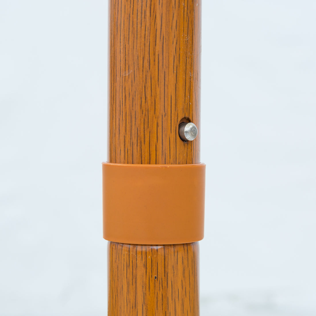 Bahamas - 2m square navy and white stripe "timber-look" aluminium umbrella with cover - Billy Fresh