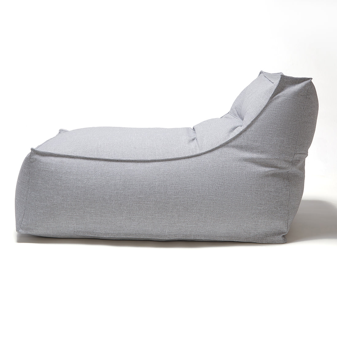 Superior Outdoor Beanbag Lounger & Ottoman - Light Grey