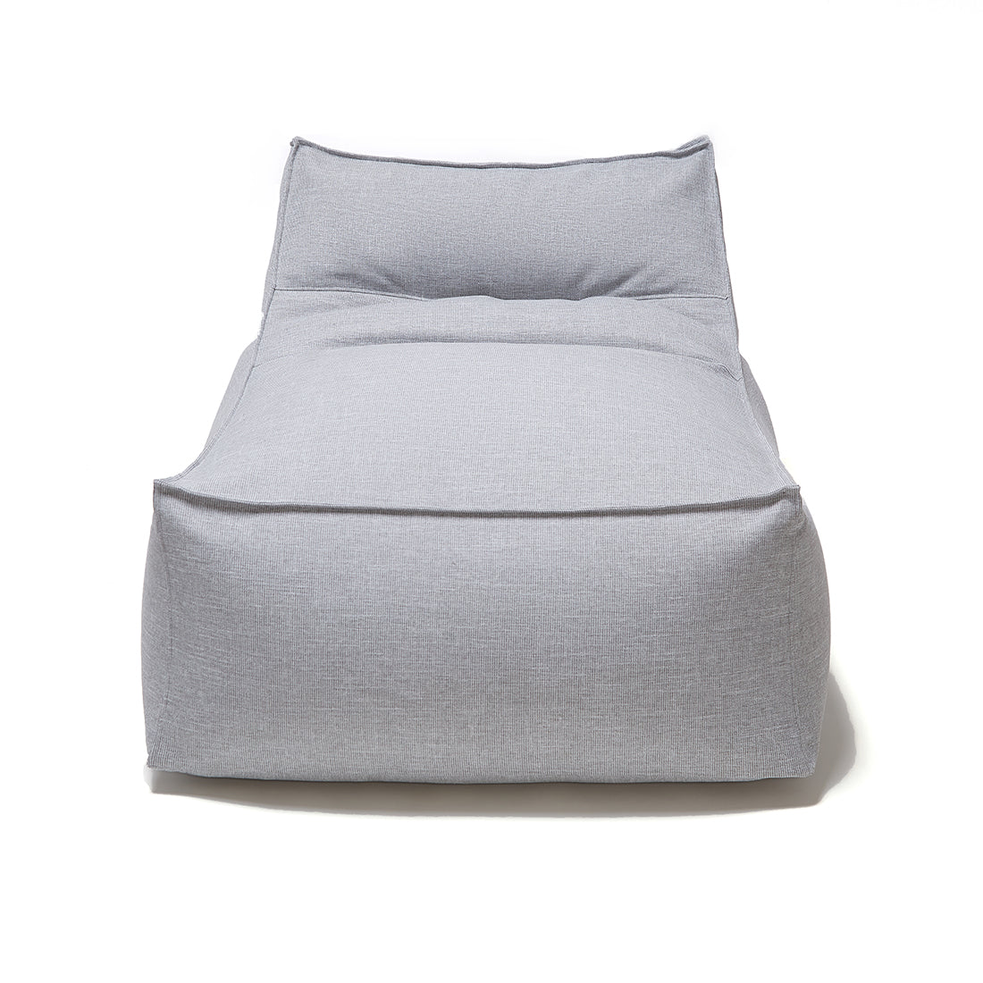 Superior Outdoor Beanbag Lounger & Ottoman - Light Grey