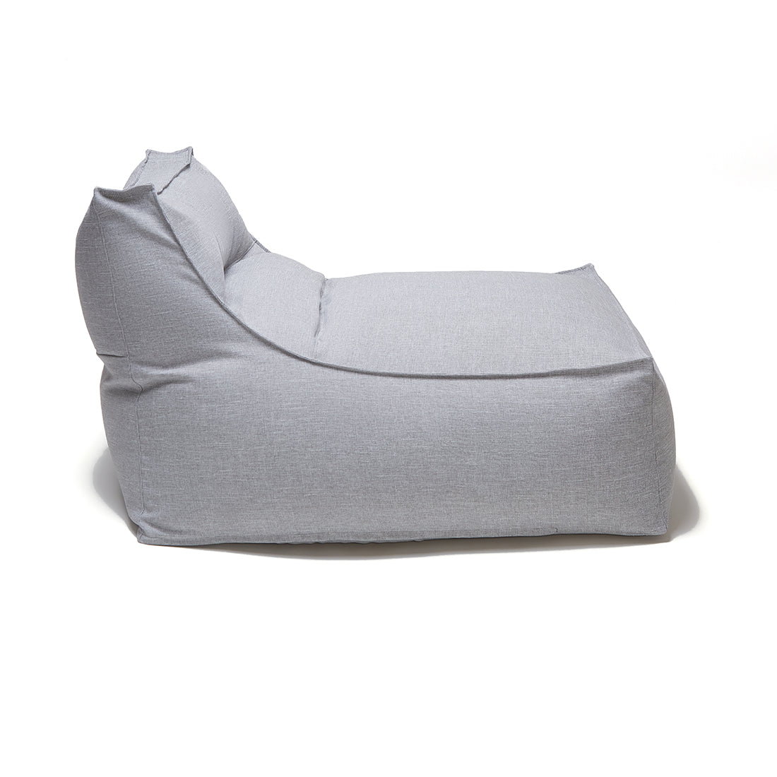 Superior Outdoor Beanbag Lounger & Ottoman - Light Grey