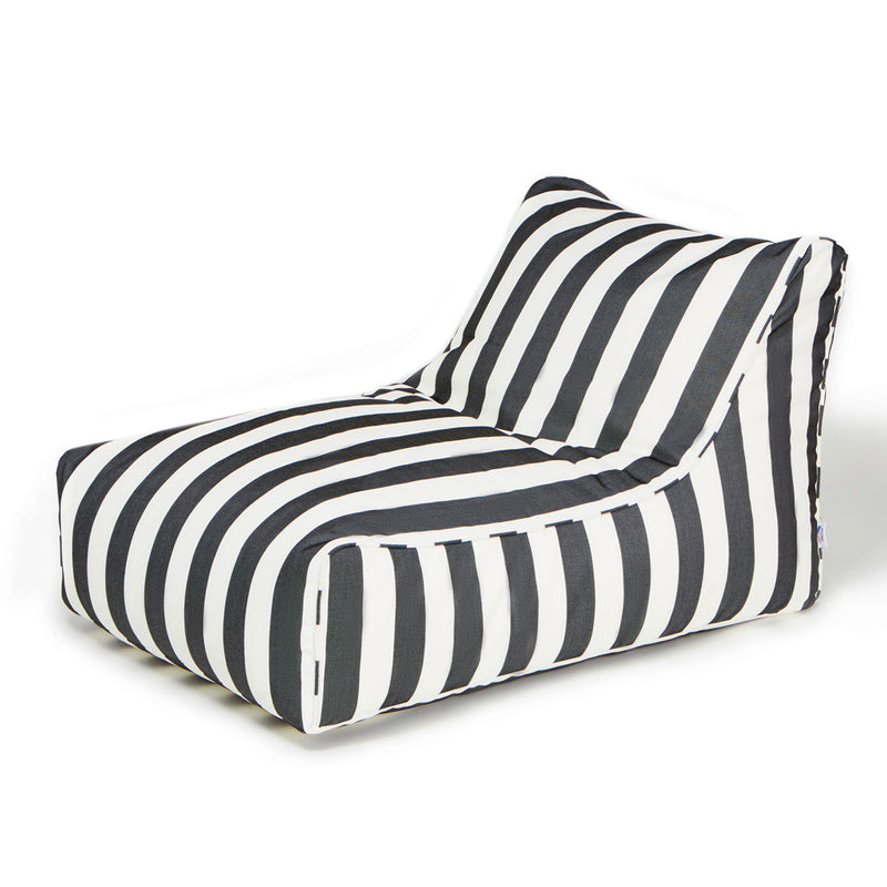 Chill Out Outdoor Beanbag Charcoal and White Stripe
