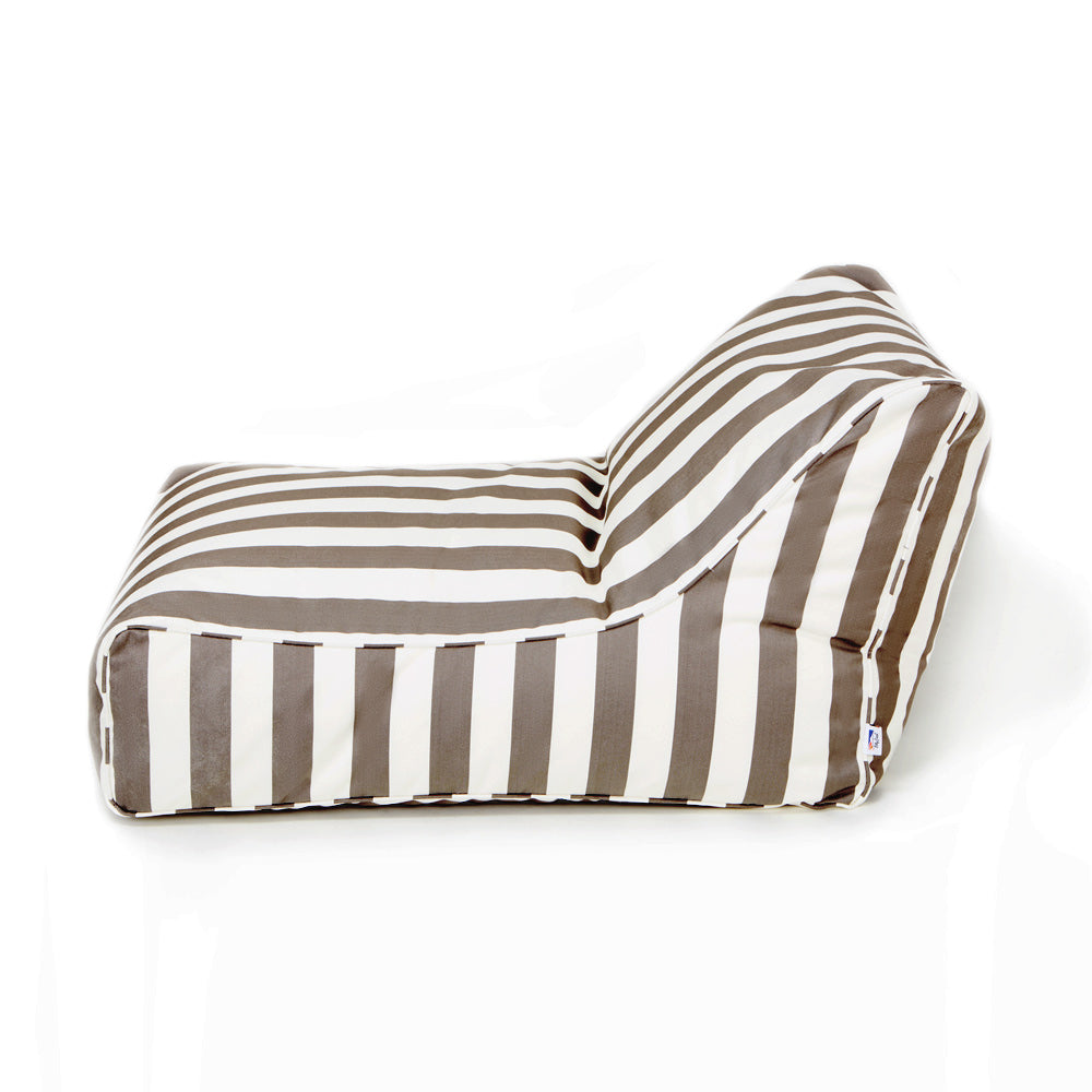 Chill Out Outdoor Beanbag Taupe and White Stripe - Billy Fresh
