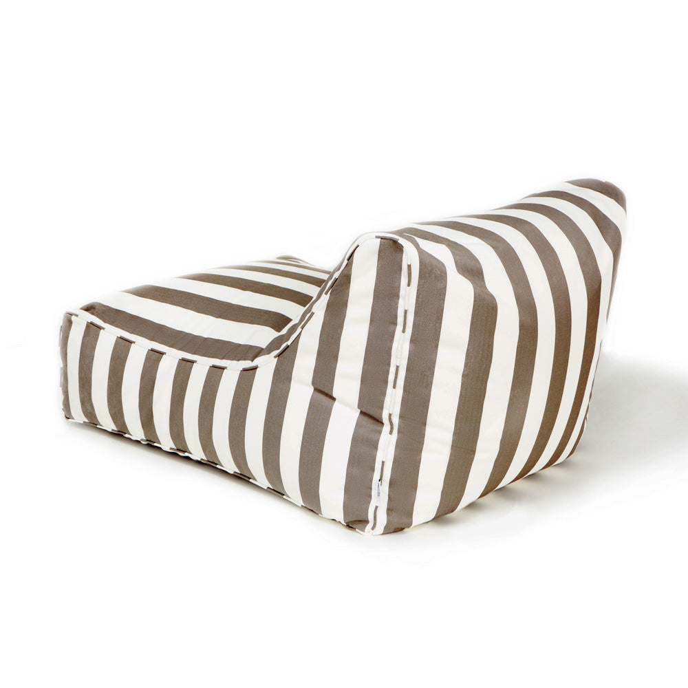 Chill Out Outdoor Beanbag - Taupe & White Stripe