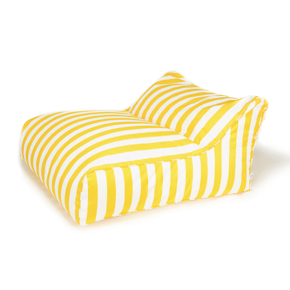 Lazy Days Floating Outdoor Beanbag Taupe and White Stripe - Billy Fresh