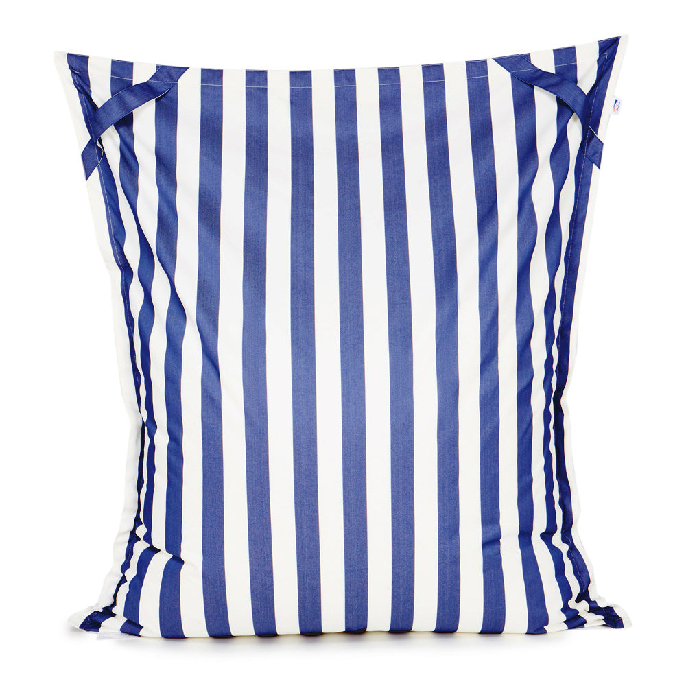 Lazy Days Floating Outdoor Beanbag - Blue & White Stripe (Olefin fabric)