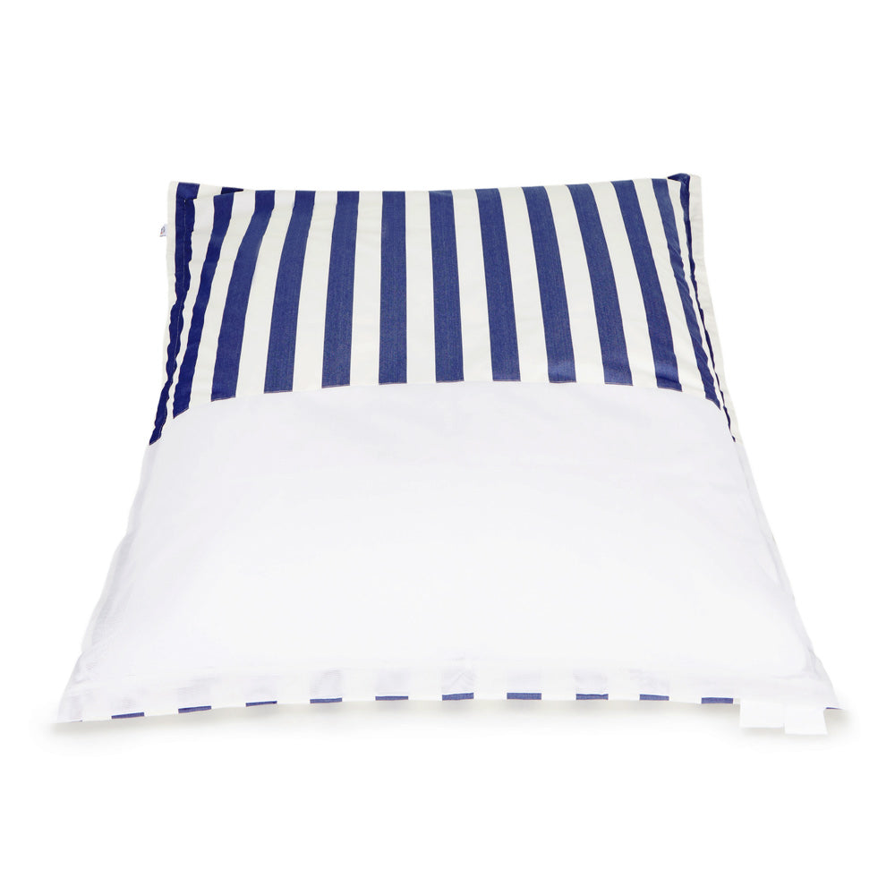 Lazy Days Floating Outdoor Beanbag - Blue & White Stripe (Olefin fabric)
