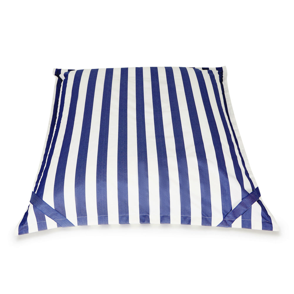 Lazy Days Floating Outdoor Beanbag - Blue & White Stripe (Olefin fabric)