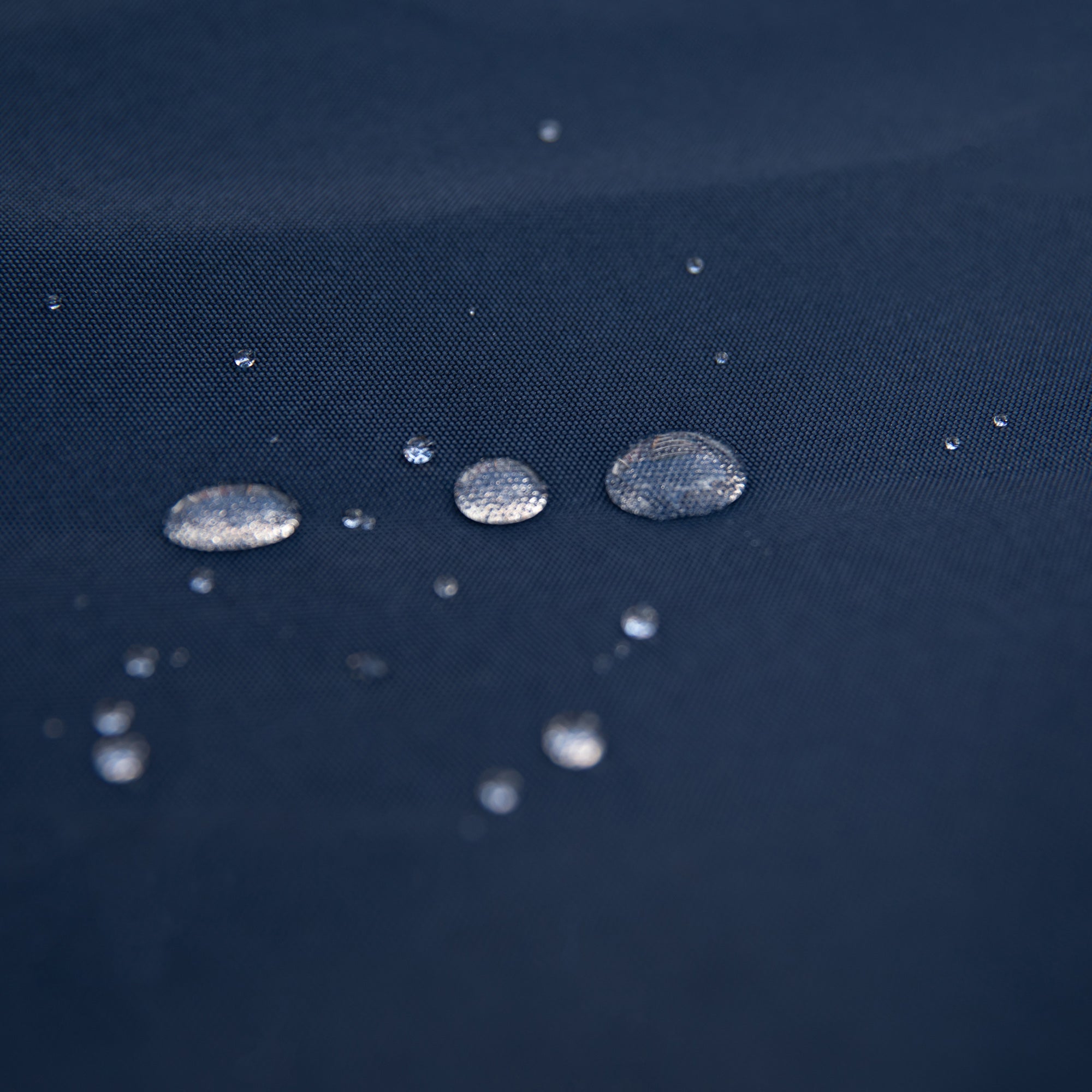 Navy 2m Aluminium Umbrella with Cover - Timber-Look Frame