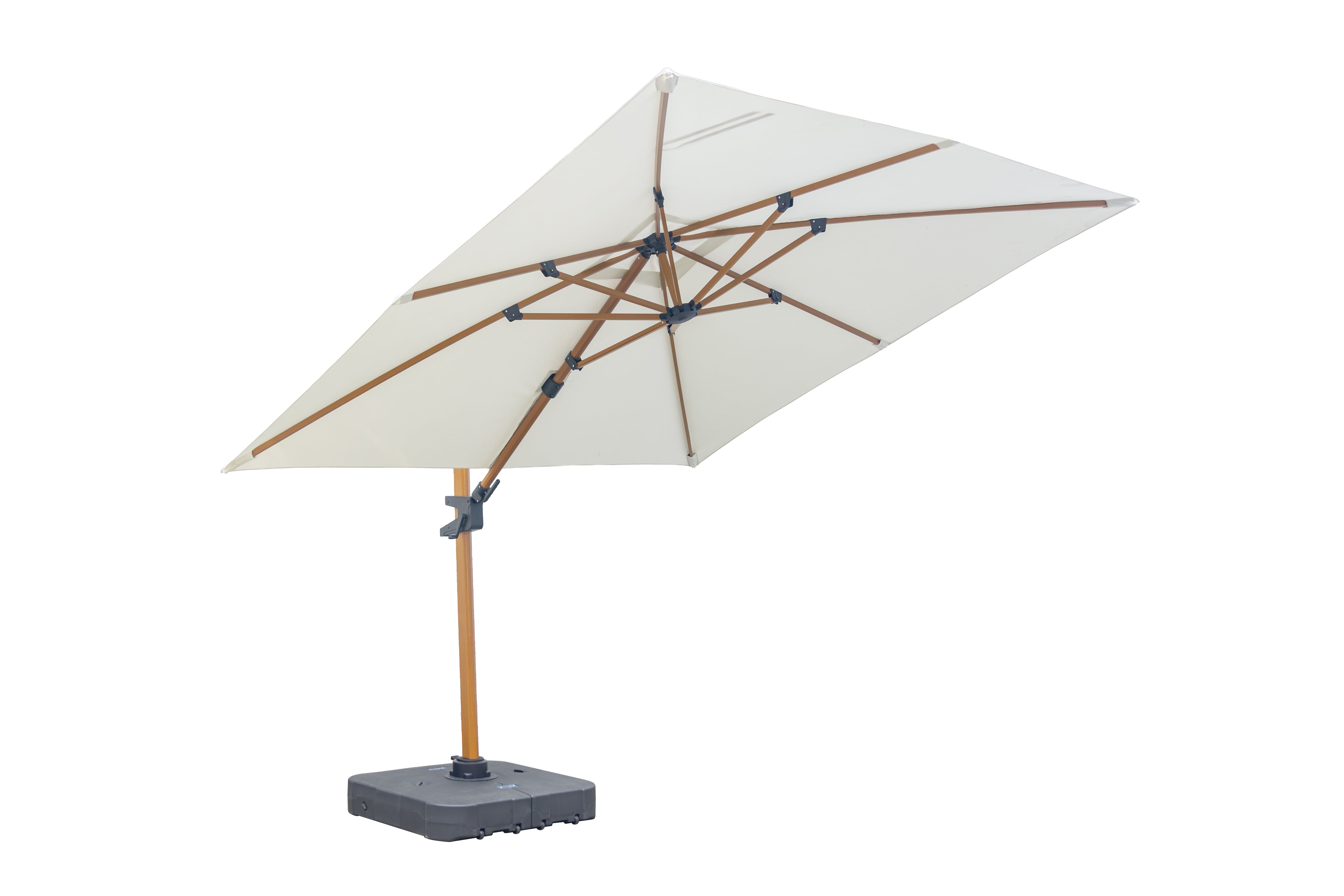 Roma 3mt x 3 mt Canteliever umbrella with base and cover