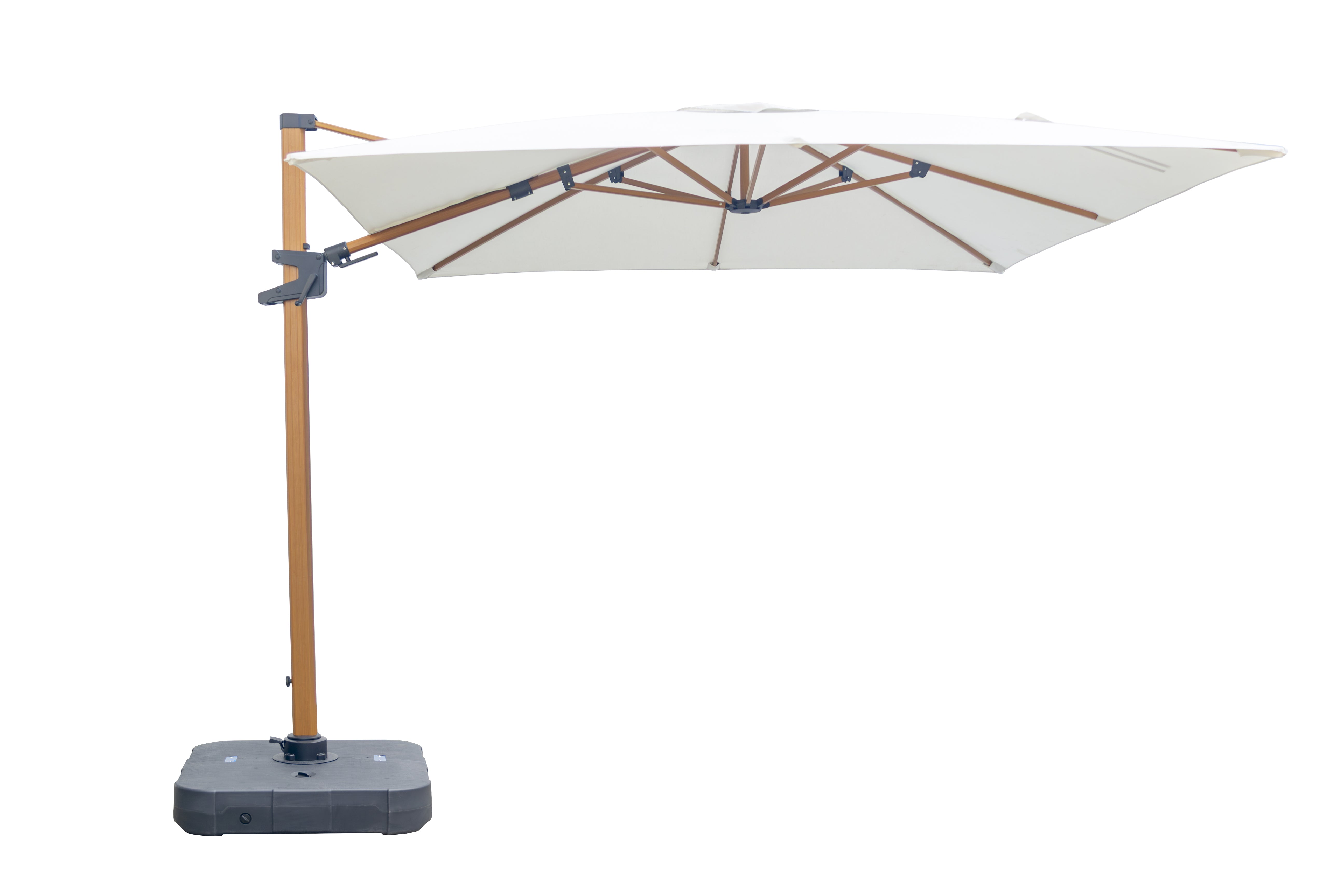 Roma 3mt x 3 mt Canteliever umbrella with base and cover