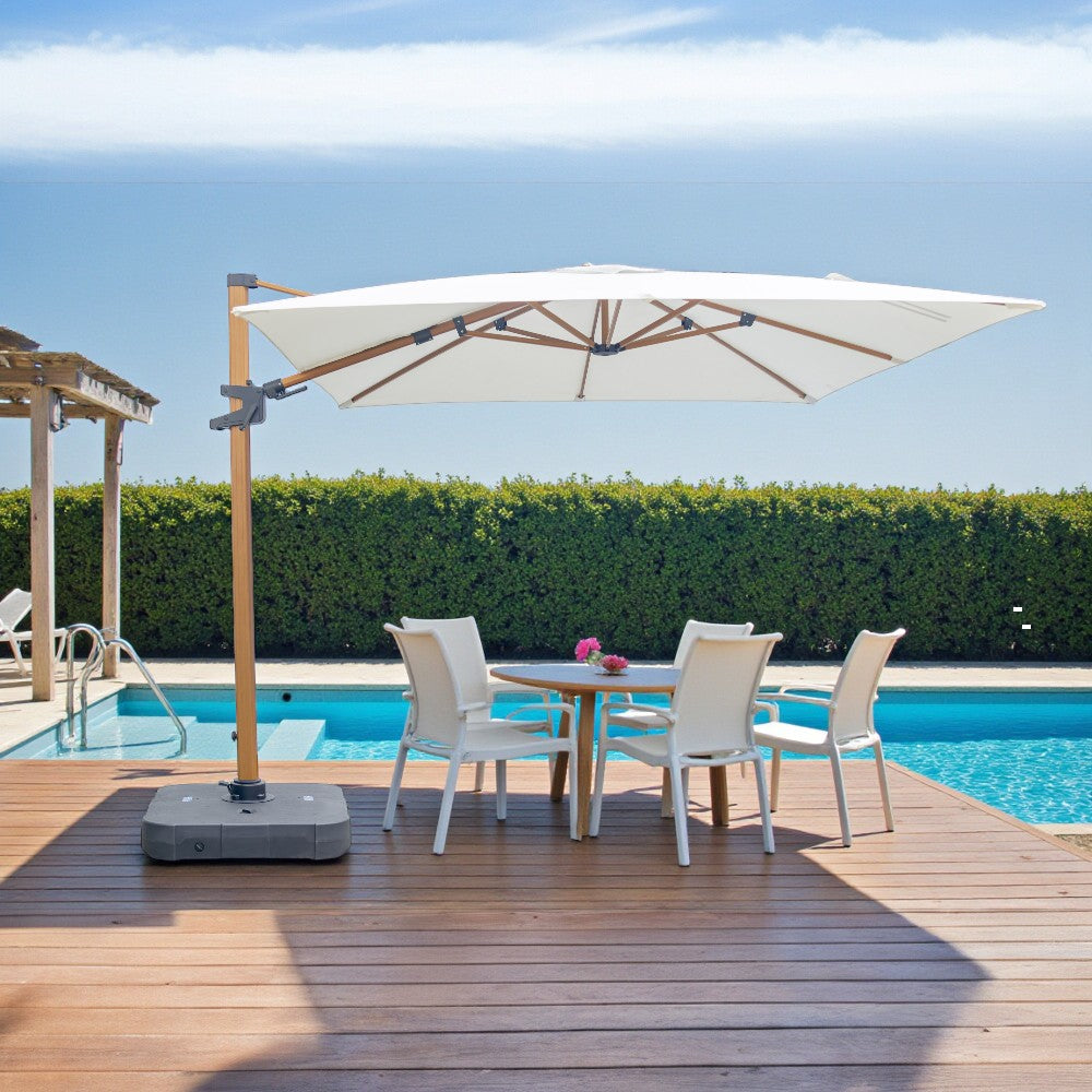 Roma 3mt x 3 mt Canteliever umbrella with base and cover