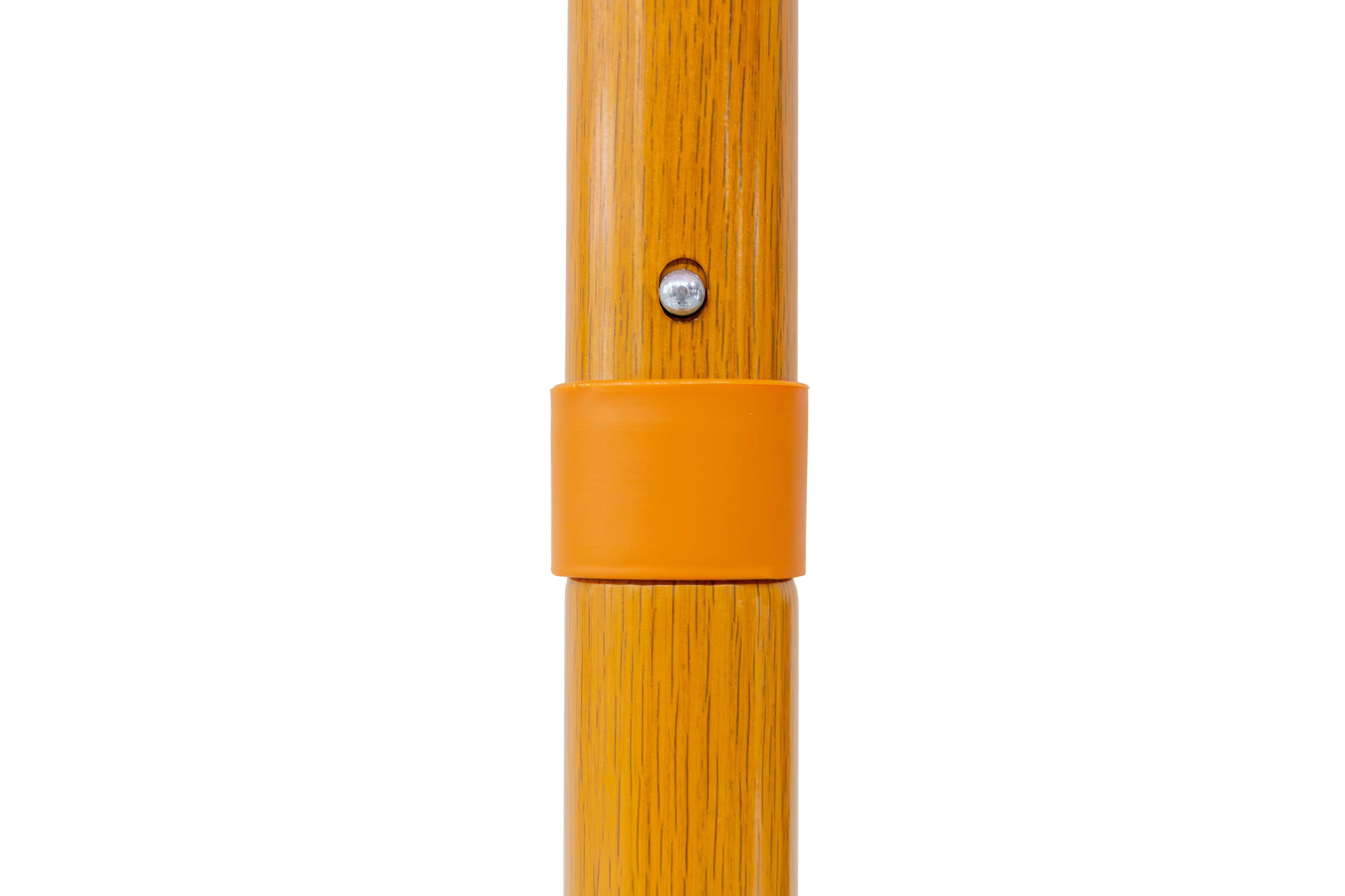 Flamingo 3m "Timber look" aluminum Umbrella with Cover - Pink & White Stripe