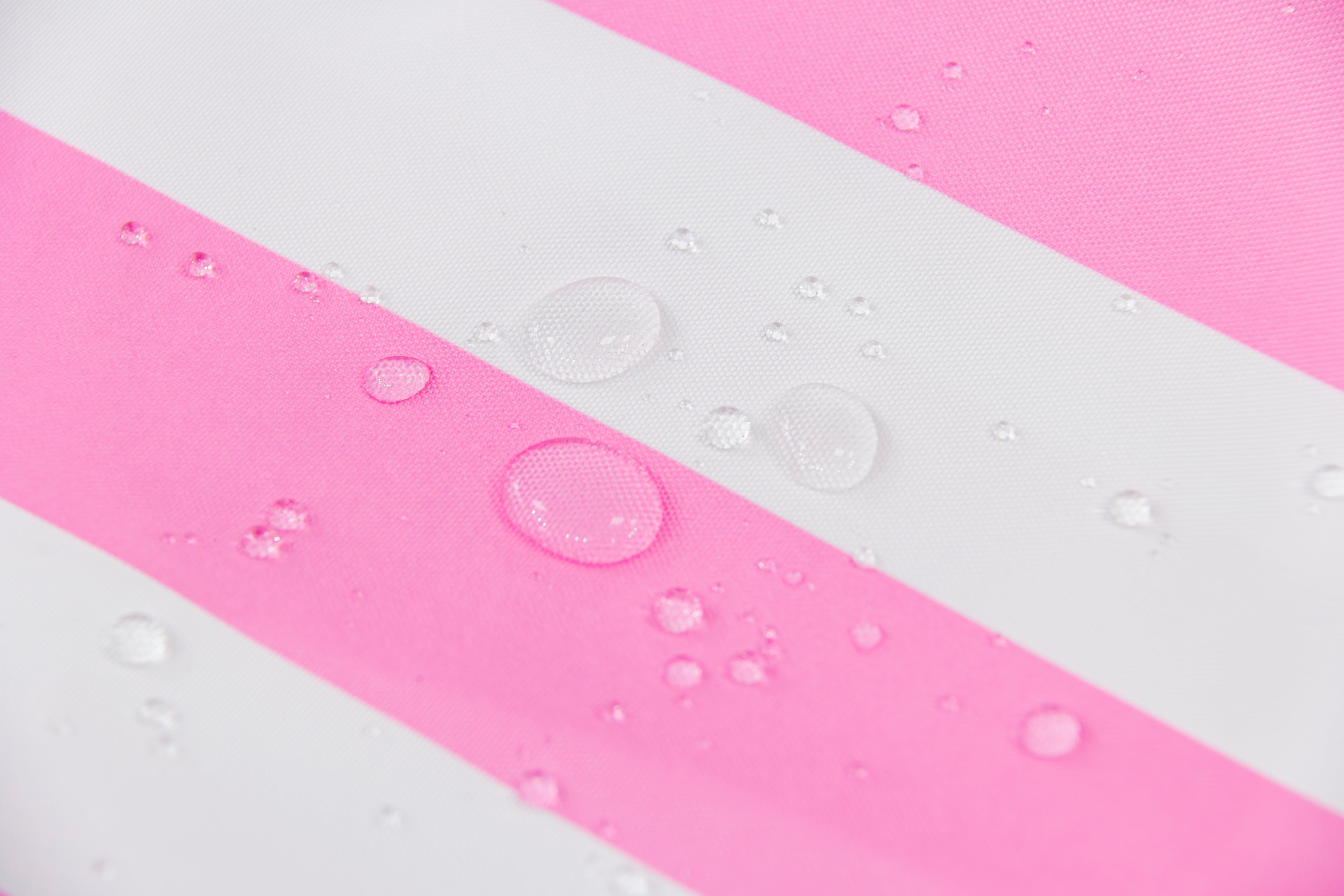 Flamingo 3m "Timber look" aluminum Umbrella with Cover - Pink & White Stripe