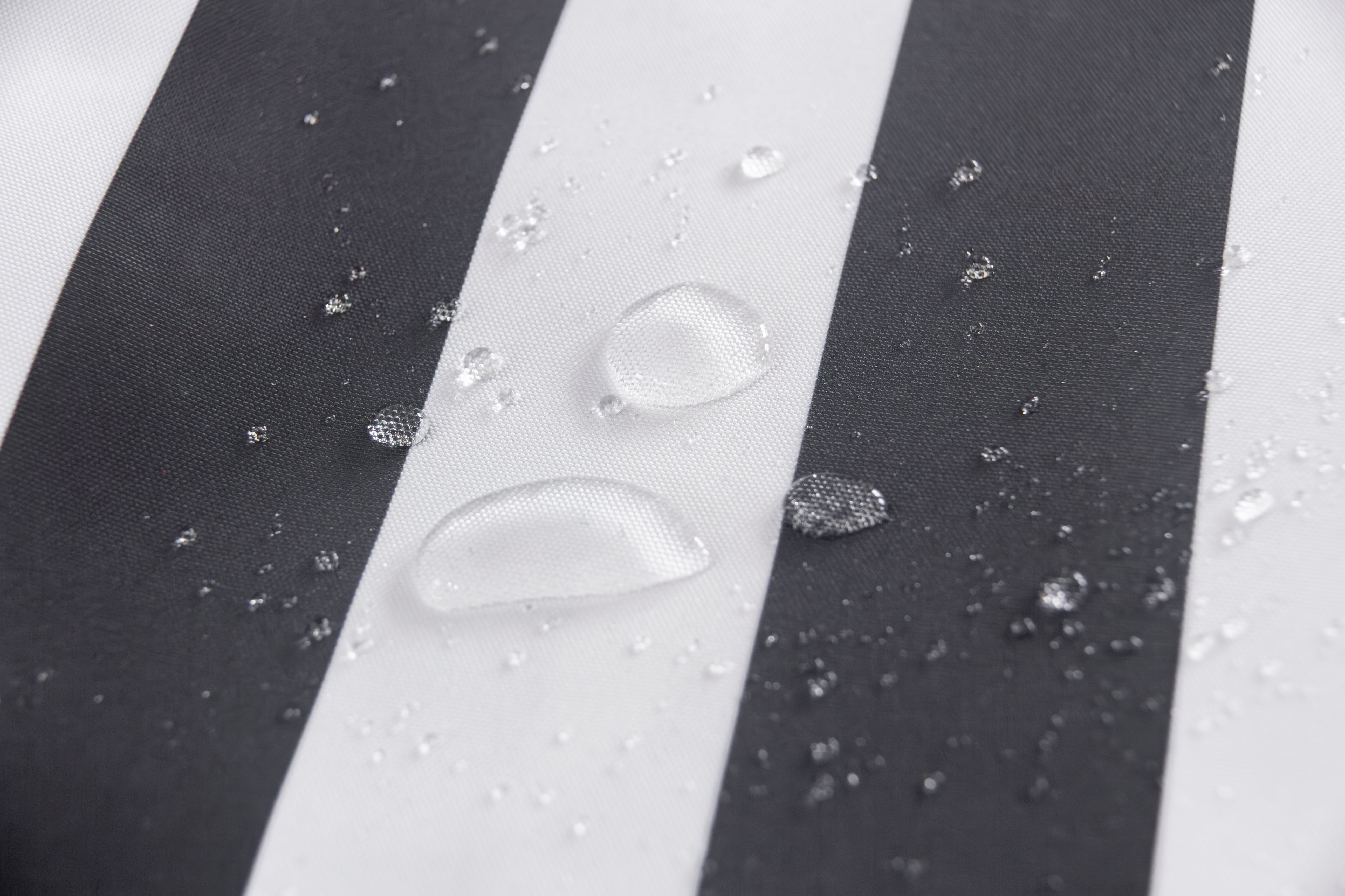 3m Deluxe Bamboo Umbrella with Cover - Black & White Stripe