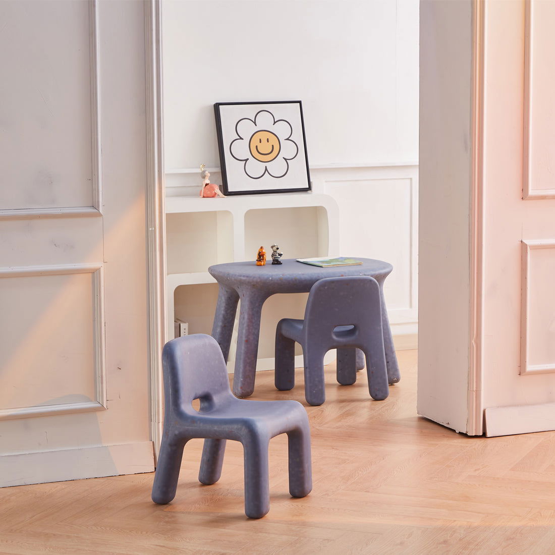Odie Kids 3pc Table and Chair Set - Blue Sprinkle - Odie Home