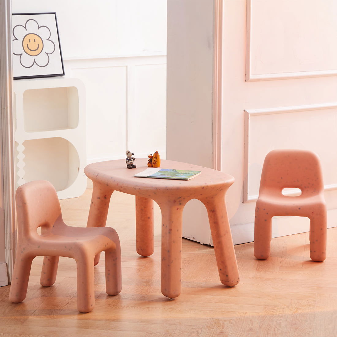 Odie Kids 3pc Table and Chair Set - Pink Sprinkle - Odie Home