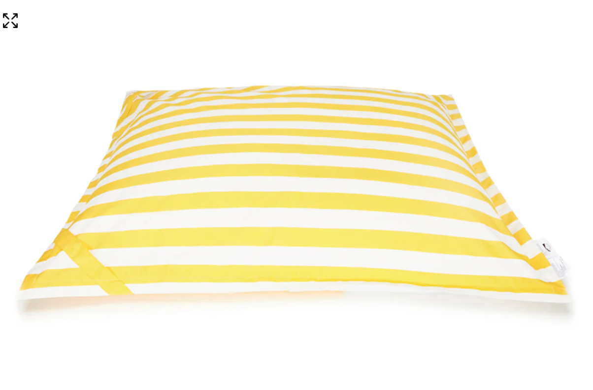 Lazy Days Floating Outdoor Beanbag - Yellow & White Stripe