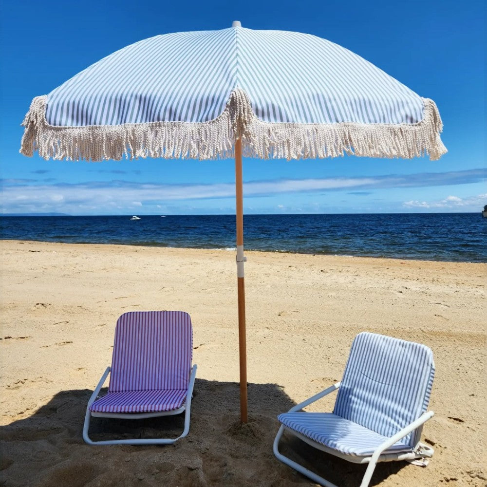 Beach Umbrella - Marble Blue