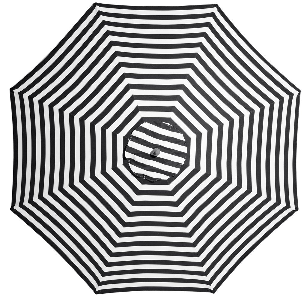 3 mt replacement canopy and cover for bamboo wood umbrella-black/white