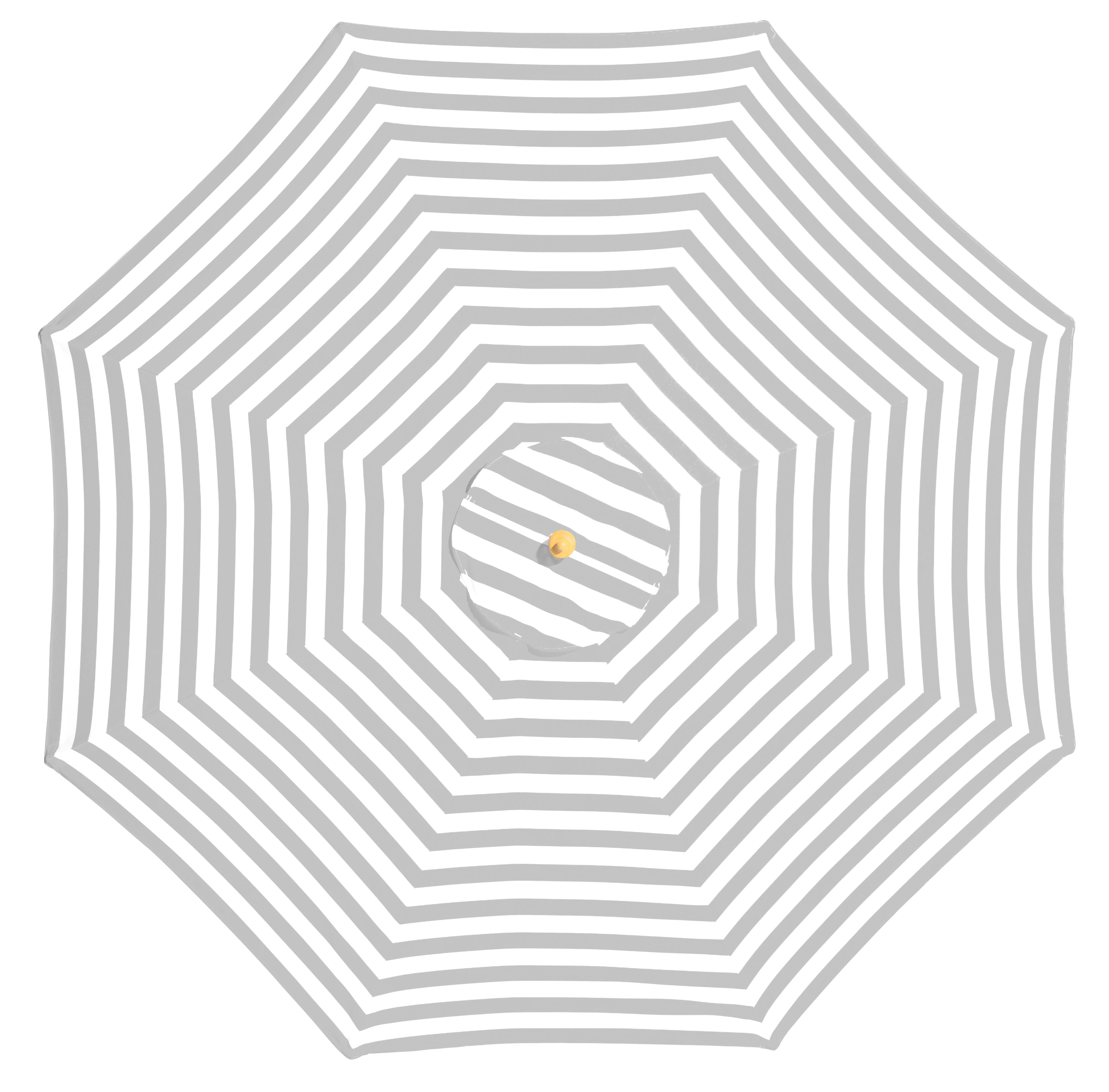 Peninsula - 3m diameter grey and white stripe umbrella with cover - Billy Fresh