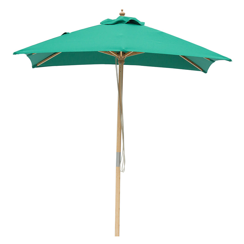 Emerald Green 2m square market umbrella with cover