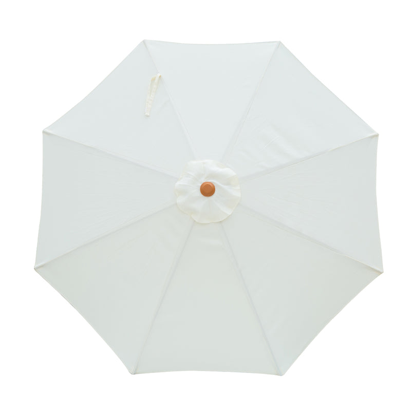 Cream - 3m octagonal "timber-look" aluminium umbrella with cover