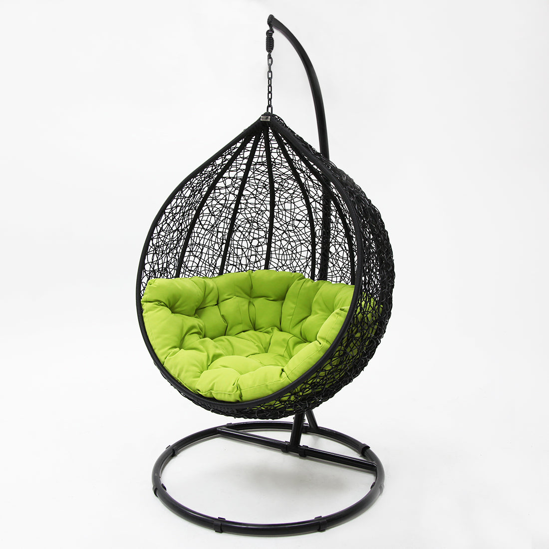 Kakadu premium pod chair black pod with green cushion - Billy Fresh