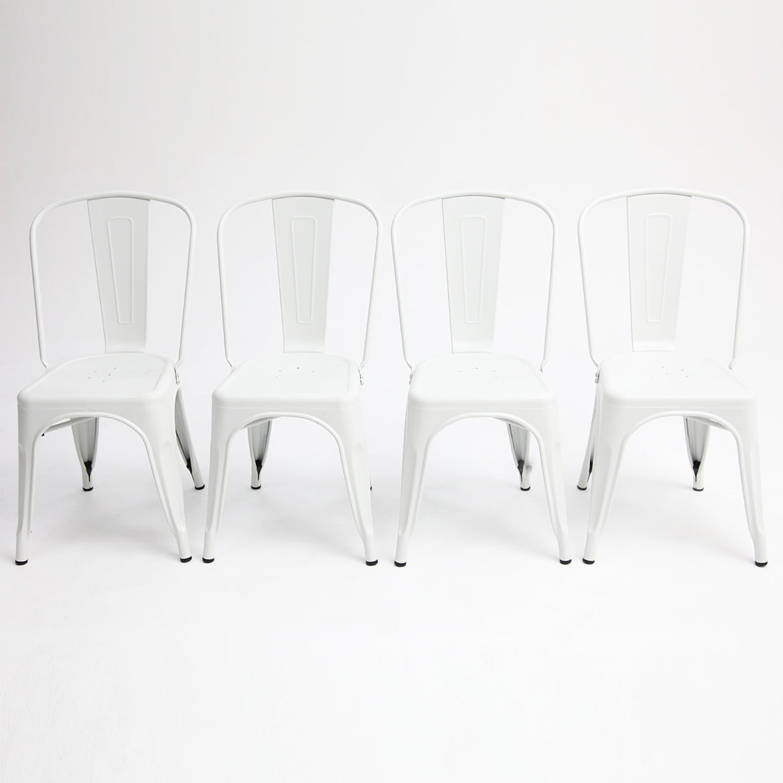 Paris Tolix Chair White x4 - Billy Fresh