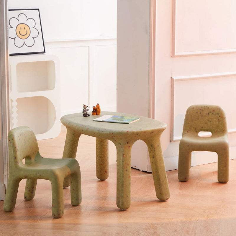 Odie Kids 3pc Table and Chair Set - Green Sprinkle - Odie Home