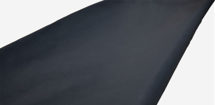 Black 2m square "timber-look" aluminium umbrella with cover