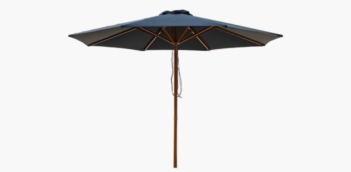 Navy 3m diameter market umbrella with cover