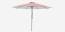 Salsa - 3m diameter red and white stripe aluminium umbrella with cover