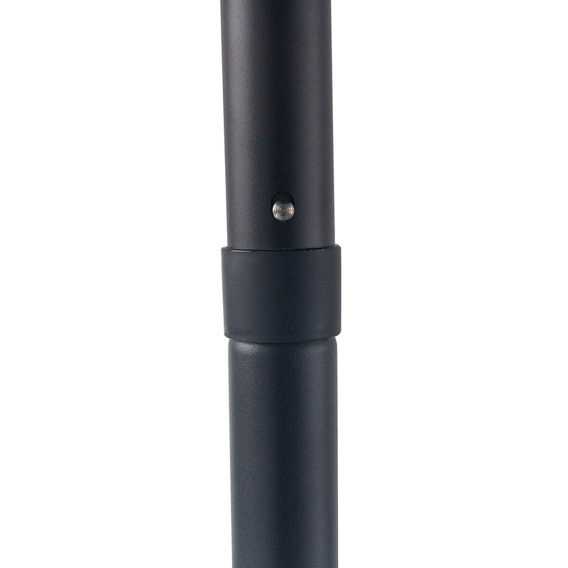 Midnight - 3m octagonal aluminium umbrella with flap and cover - Black with white trim