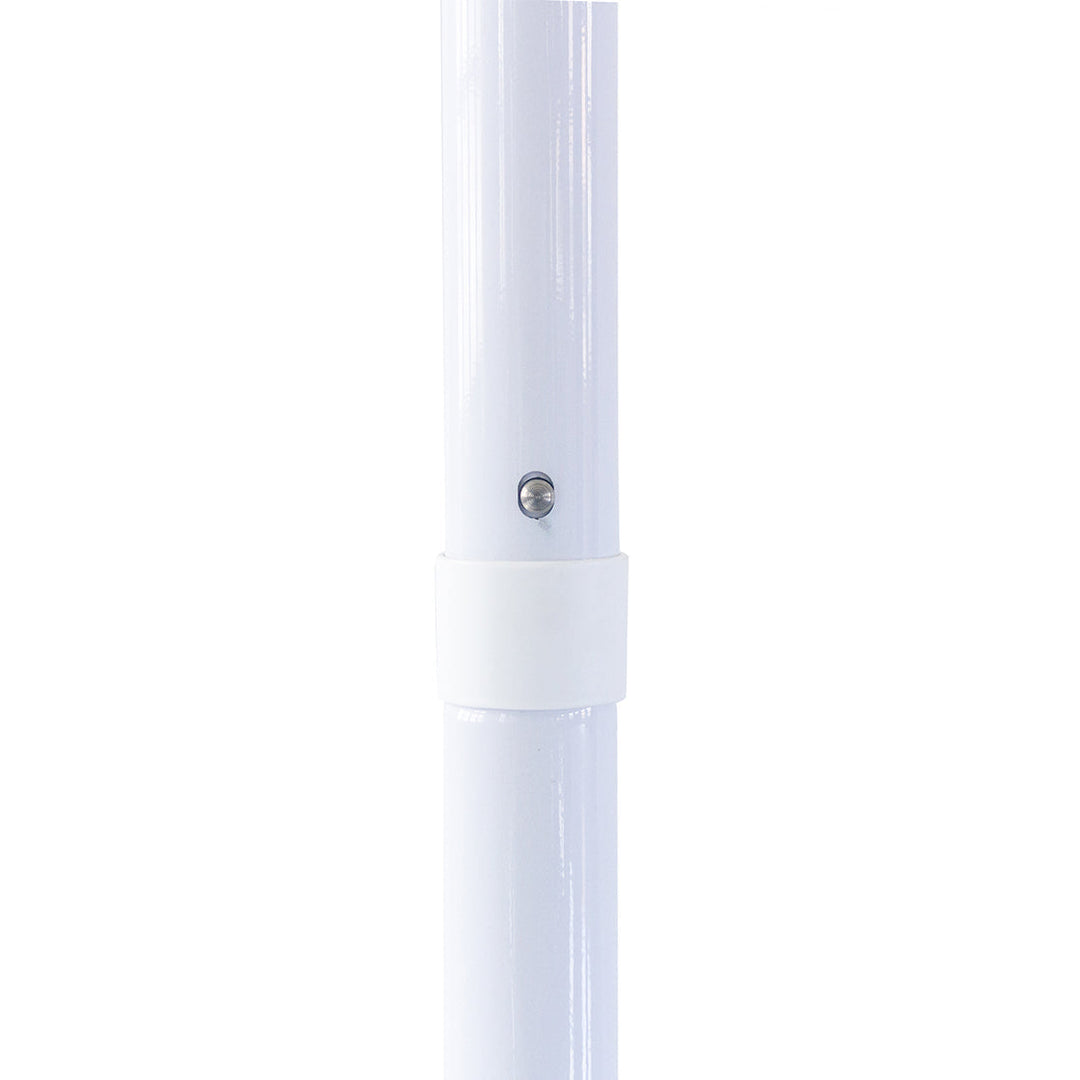 Palermo 3m Aluminium Umbrella with Scallop Edge and Cover - White with Black Trim