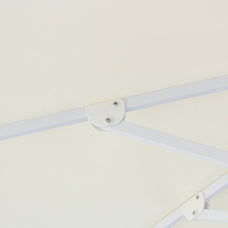 Whitehaven - 3m octagonal aluminium umbrella with flap and cover - Cream with white trim