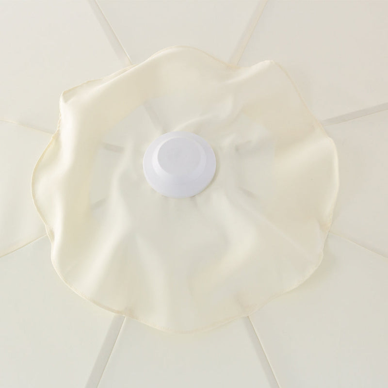 Whitehaven - 3m octagonal aluminium umbrella with flap and cover - Cream with white trim