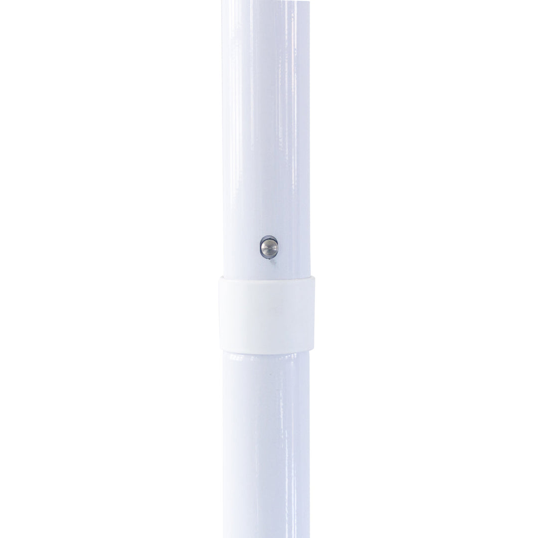Nautical 3m Aluminium Umbrella with Scallop Edge and Cover - Blue with White Trim
