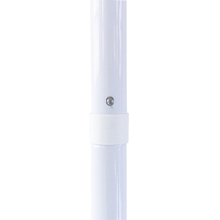 Nautical 3m Aluminium Umbrella with Scallop Edge and Cover - Blue with White Trim