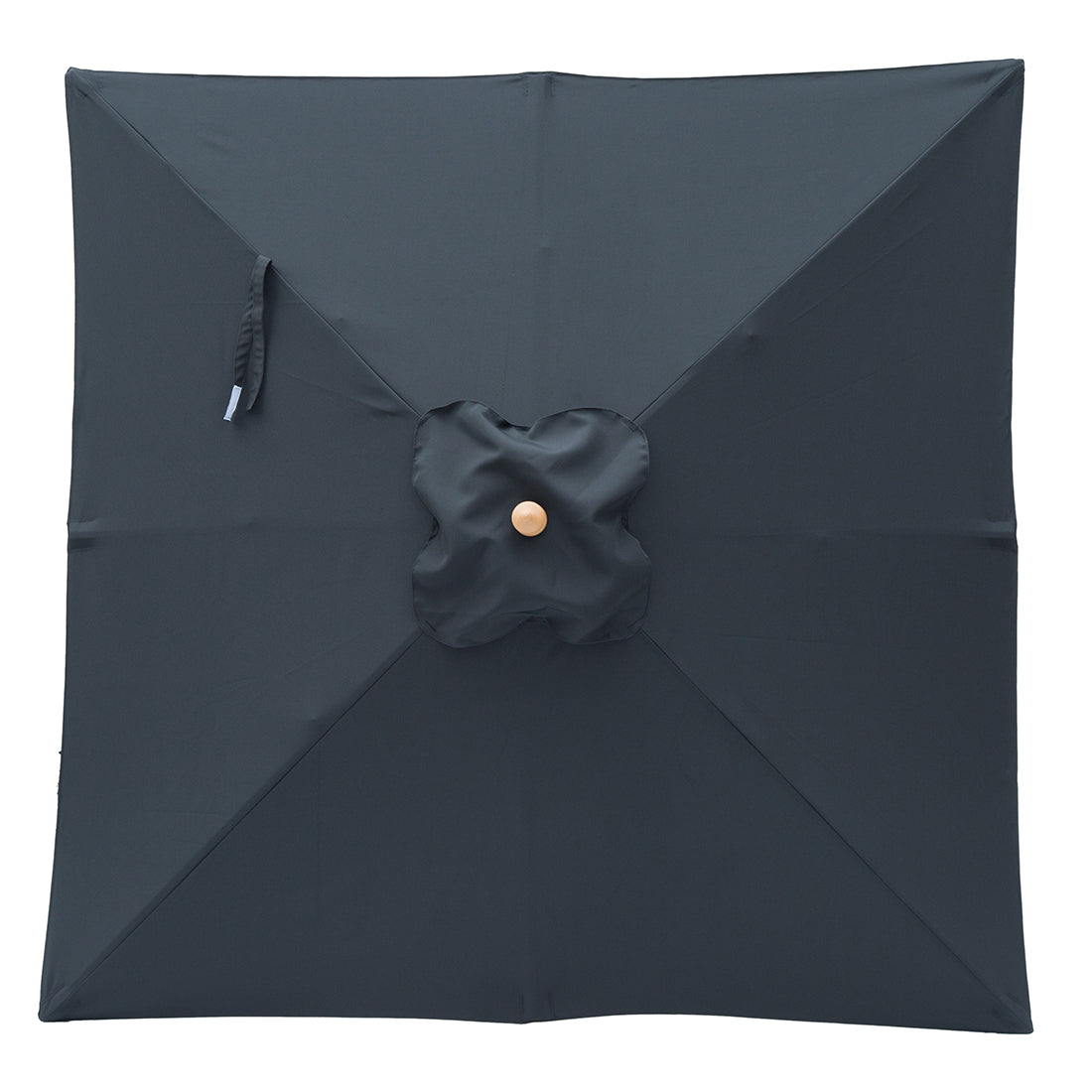 Black 2m square wooden market umbrella with cover - Billy Fresh