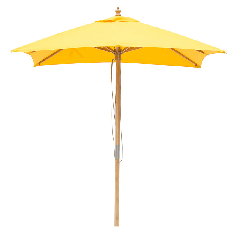 Yellow 2m square market umbrella with cover