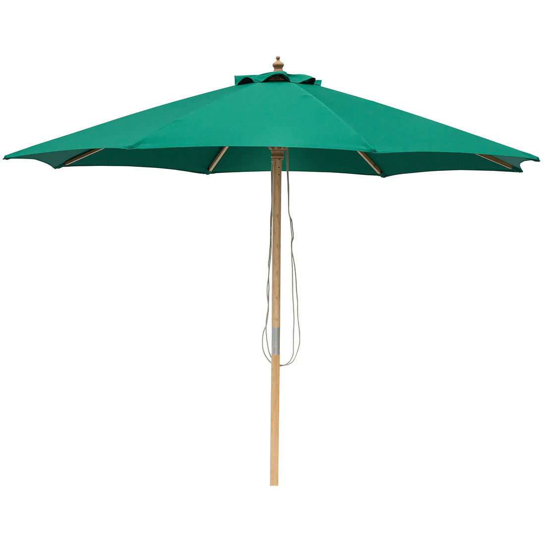 Emerald Green 3mt wooden market umbrella with cover