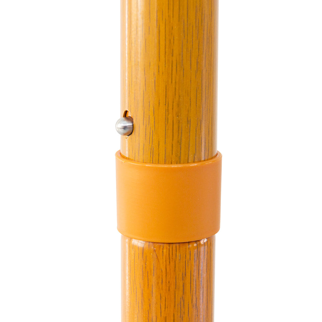 Byron Bay 3m Aluminium Umbrella with Cover – Blue &amp; White Stripe (Timber-Look Frame)