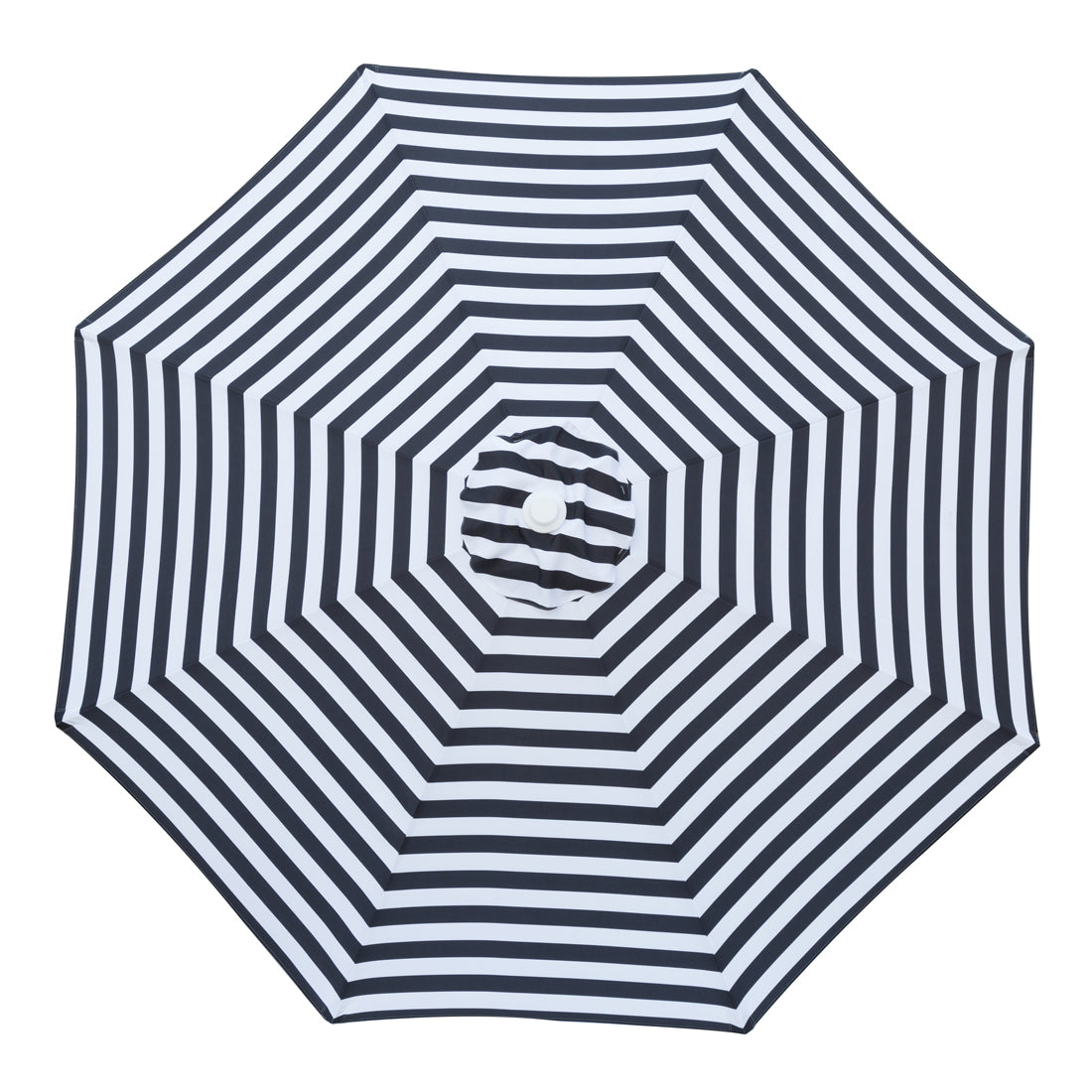 Mont Blanc - 3m diameter black and white stripe aluminium umbrella with cover - Billy Fresh