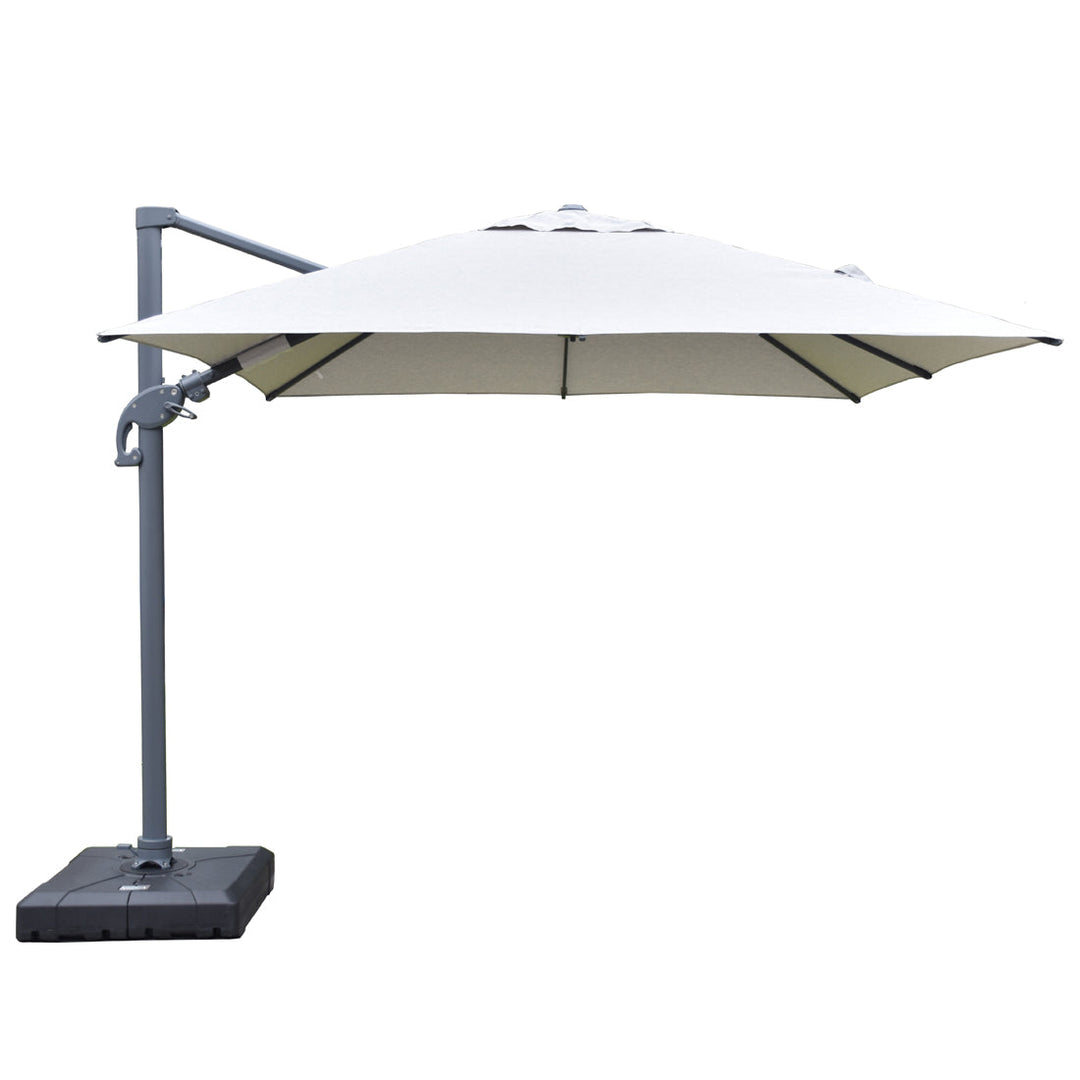 Amalfi 3x3m Cantilever Umbrella - Light Grey (Includes Water Base &amp; Cover)